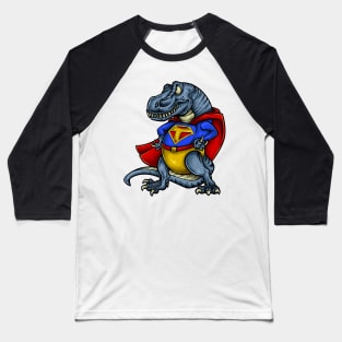 dinosaur t rex superhero Baseball T-Shirt